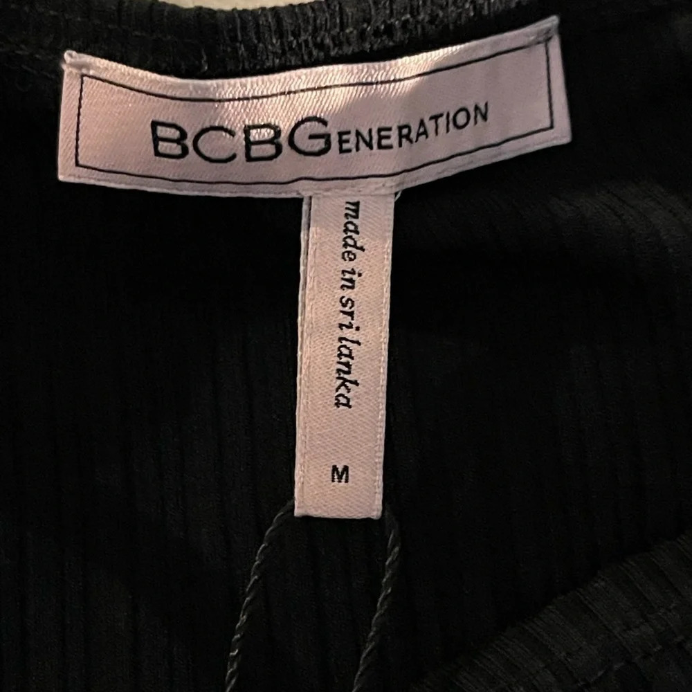 BCBGENERATION Square Neck Tie Strap Bodysuit, Black, Medium, NWT - Picture 9 of 12